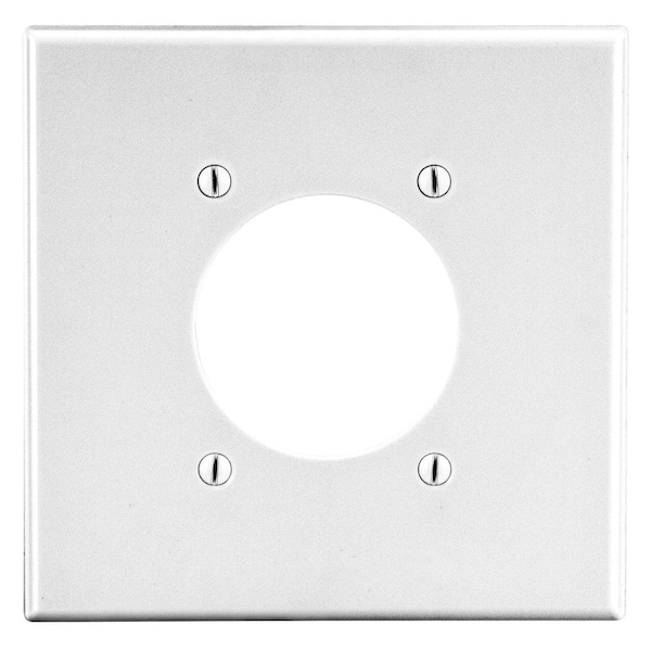 Hubbell Wiring DeviceKellems Wallplate, 2Gang, 2.15" Opening, White